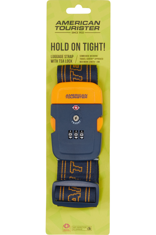 American Tourister American Tourist. Ta Luggage Belt TSA  Marinebl&aring;/Oransje