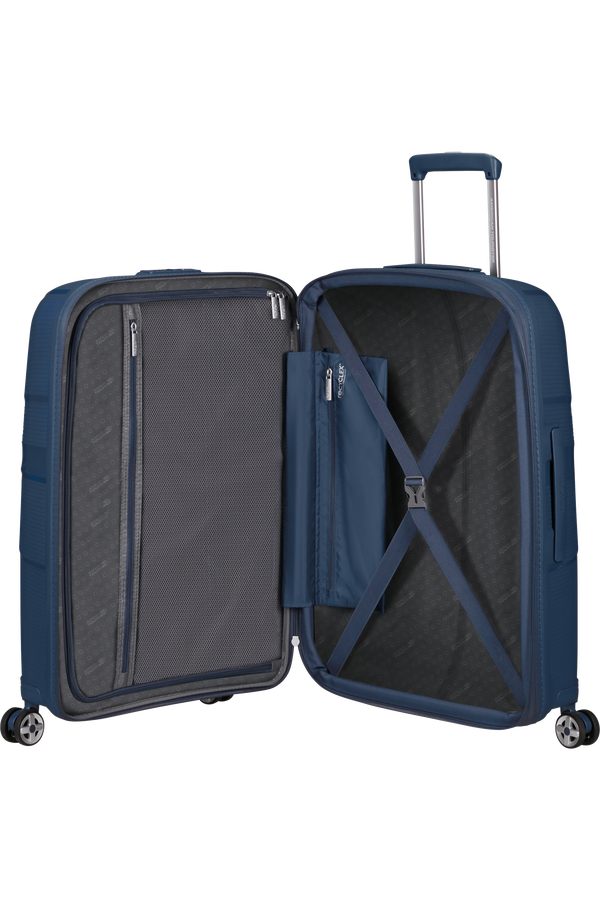 American Tourister Starvibe Spinner Expandable TSA 67cm Marinebl&aring;