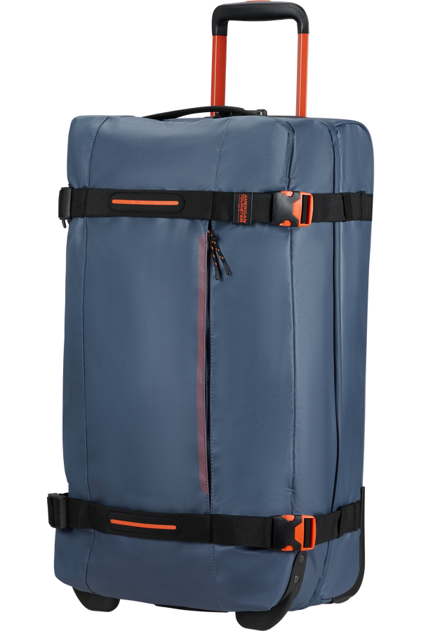 American Tourister Urban Track Duffle with Wheels Coated M  Marinebl&aring;/Oransje