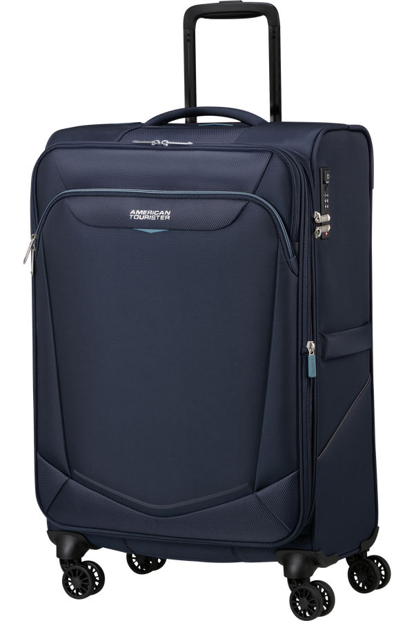 American Tourister SummerRide Spinner M EXP TSA 69cm Marineblå American Tourister SummerRide Spinner M EXP TSA 69cm Marineblå