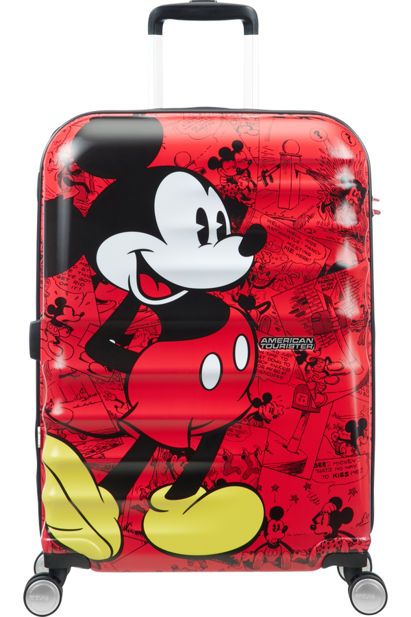 American Tourister Wavebreaker Disney Spinner 67cm Mickey Comics Red