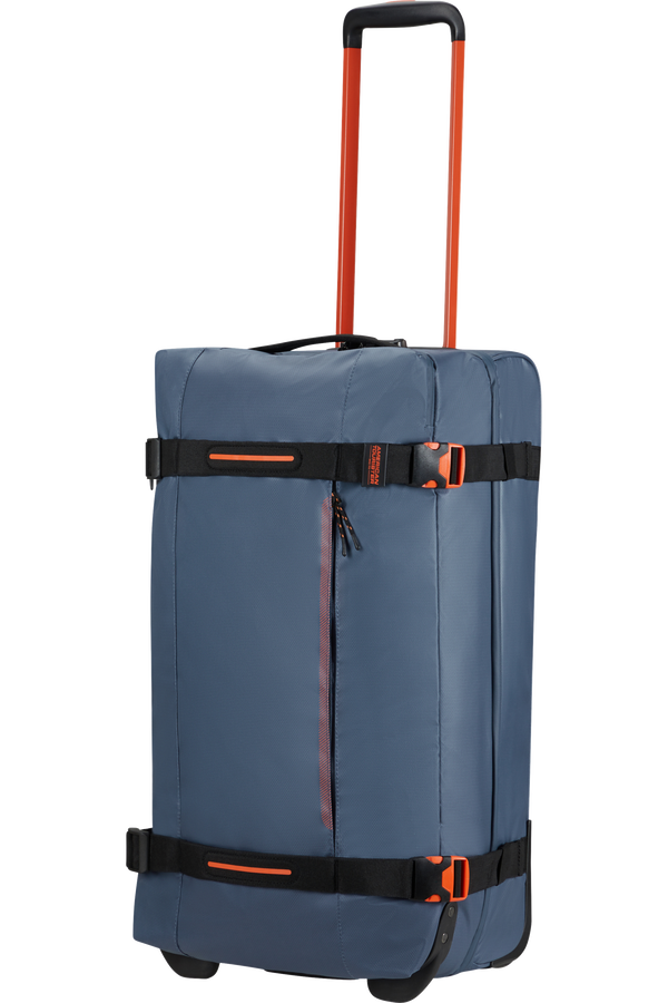 American Tourister Urban Track Duffle with Wheels Coated M  Marineblå/Oransje American Tourister Urban Track Duffle with Wheels Coated M  Marineblå/Oransje