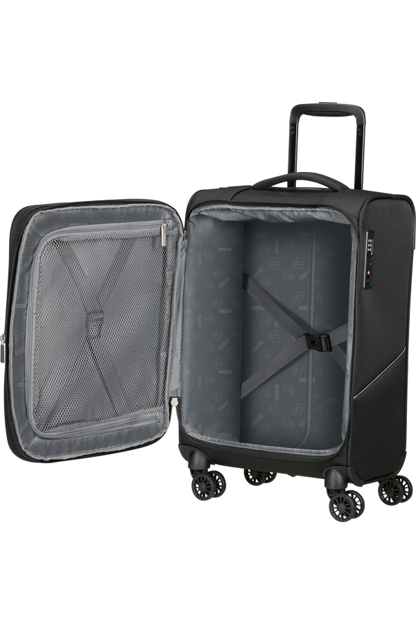 American Tourister SummerRide Spinner Expandable TSA 55cm L35  Svart American Tourister SummerRide Spinner Expandable TSA 55cm L35  Svart