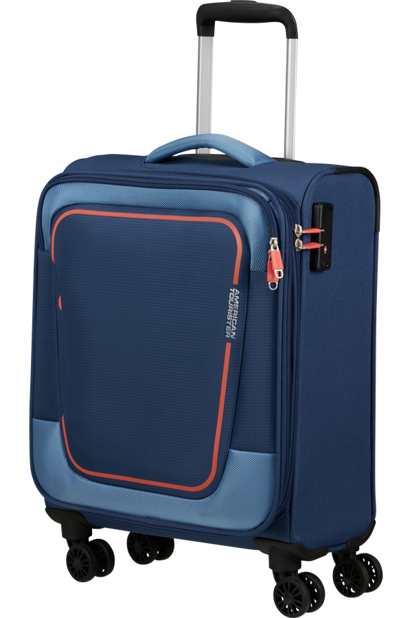 American Tourister Pulsonic Spinner Expandable 55cm  Marineblå