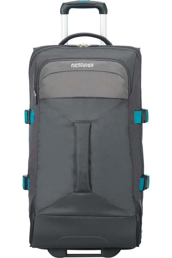 American Tourister Road Quest Duffle with Wheels M  Grey/Turquoise