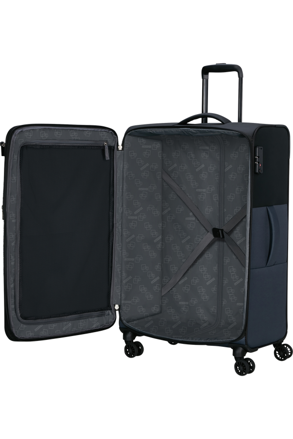 American Tourister Daring Dash Spinner Expandable TSA L  Svart/Gr&aring;