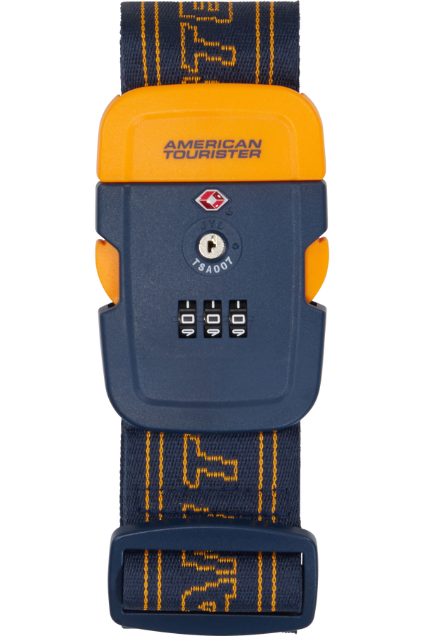 American Tourister American Tourist. Ta Luggage Belt TSA  Marinebl&aring;/Oransje