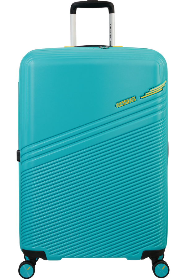 American Tourister Triple Trace Spinner TSA Expandable 76cm Turquoise/Yellow
