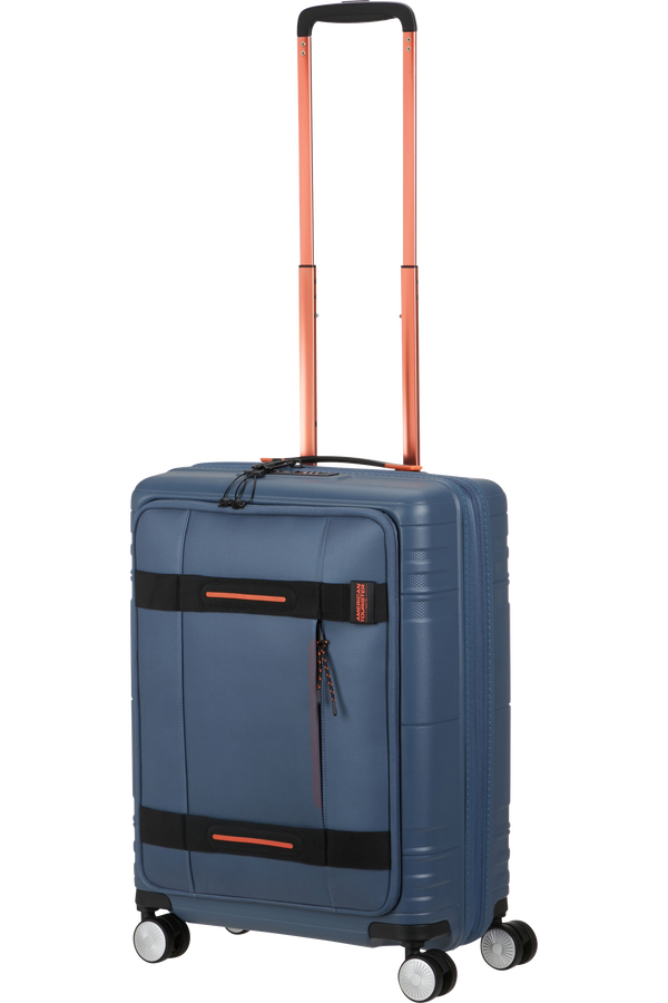 American Tourister Hello Cabin Spinner Exp Coated 55cm  Marinebl&aring;/Oransje