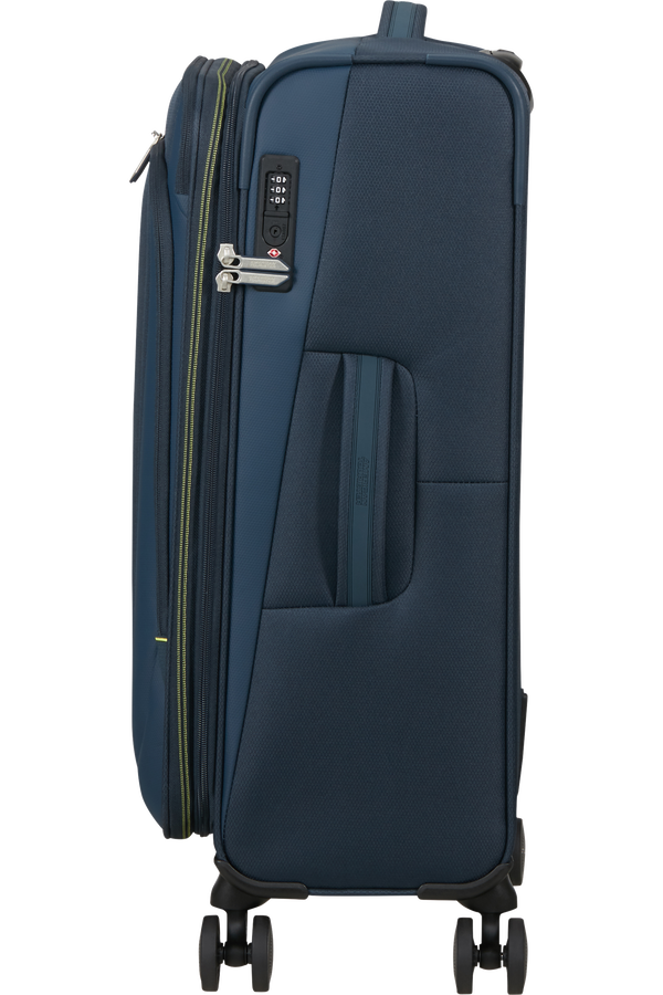American Tourister Wanderlite Spinner EXP TSA M  Mørk marine