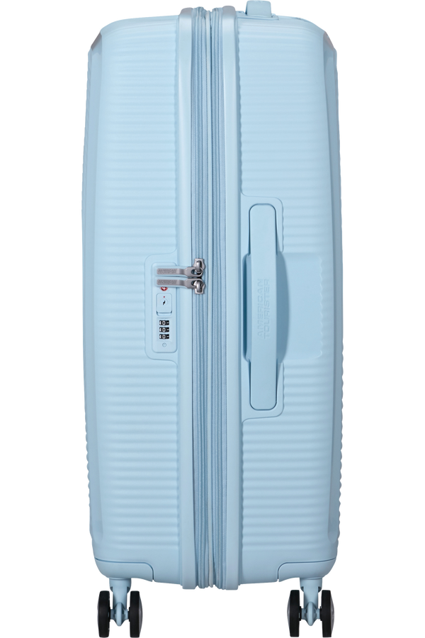 American Tourister SoundBox Spinner TSA Expandable 67cm  Pastellbl&aring;tt