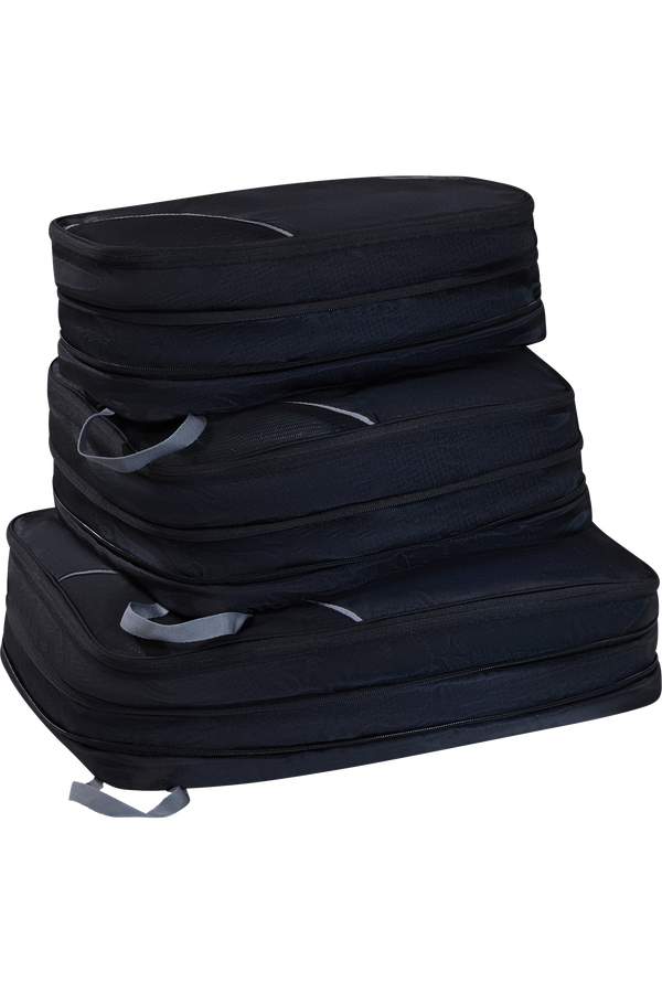 American Tourister American Tourist. Ta Packing Cubes S/M/L  Svart/Gr&aring;