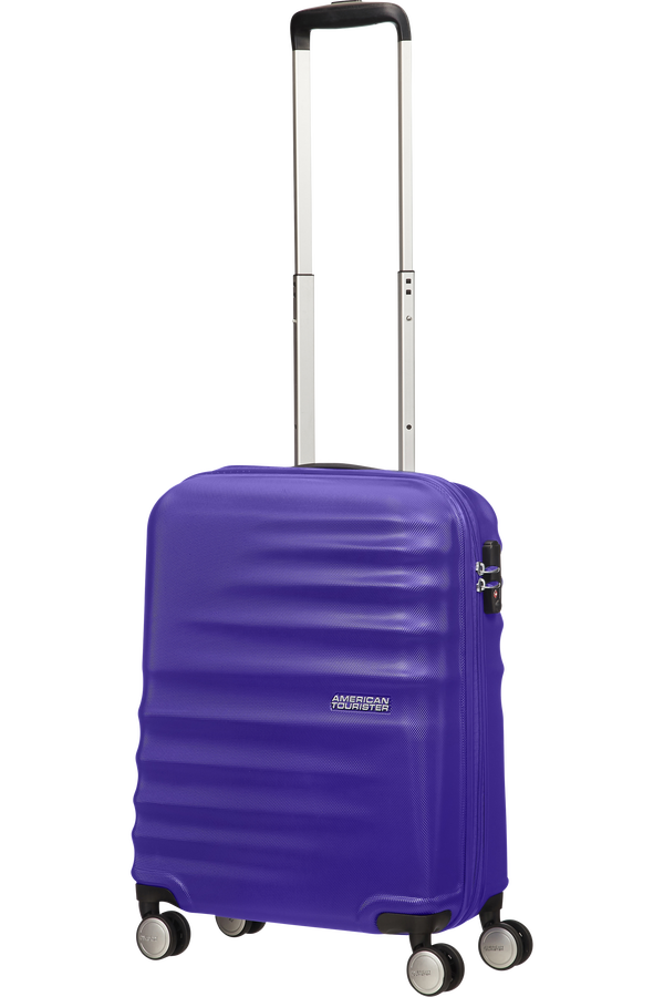 American Tourister Wavebreaker 4-wheel cabin baggage Spinner suitcase 55x40x20cm Nautical Blue