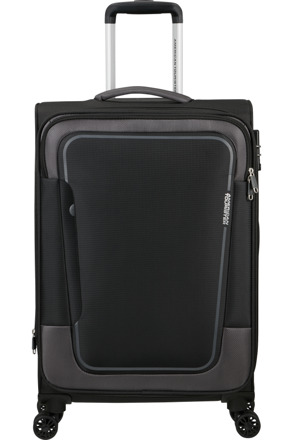 American Tourister Pulsonic Spinner Expandable 68cm  Asfalt Svart