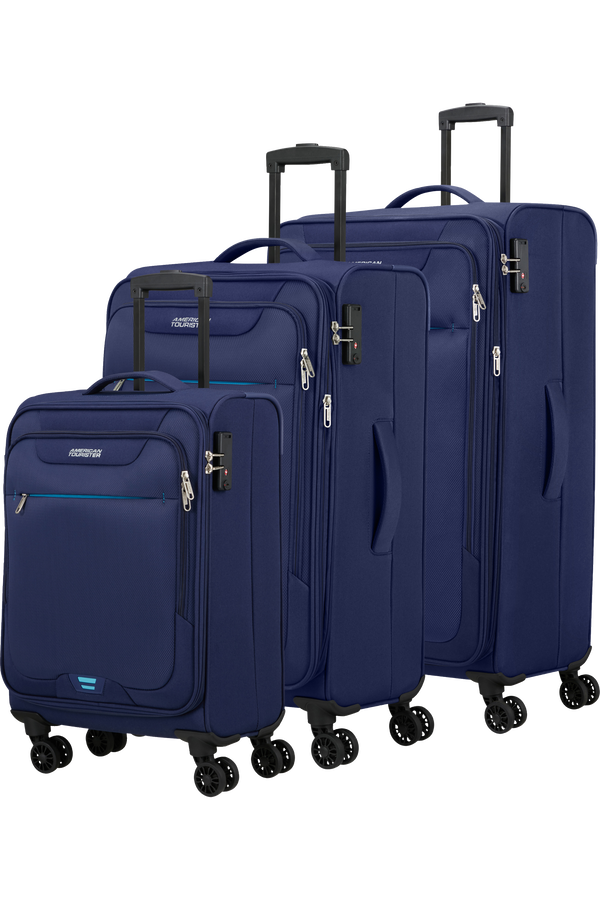 American Tourister Street Roll 3 Pc Set B  Marineblå