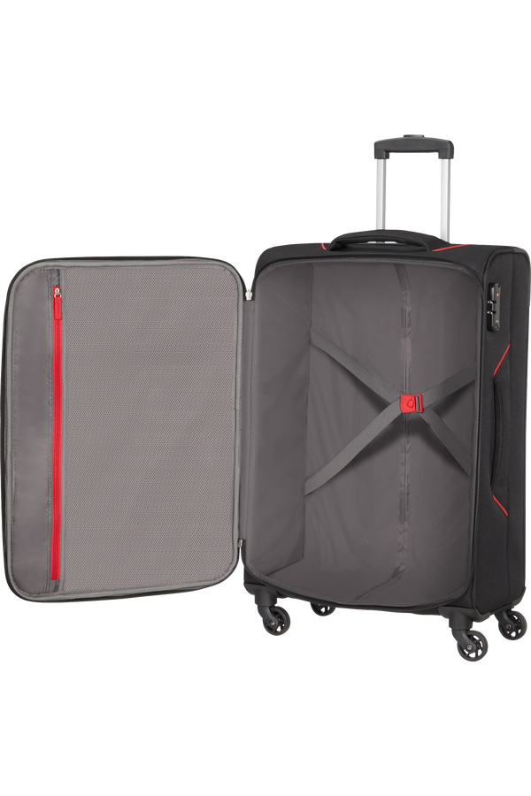 American Tourister Summer Session Spinner TSA M  Black/Red American Tourister Summer Session Spinner TSA M  Black/Red
