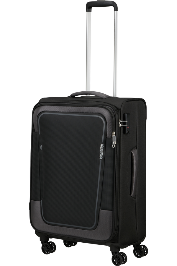 American Tourister Pulsonic Spinner Expandable 68cm  Asfalt Svart