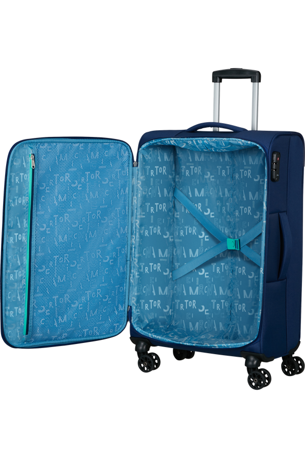 American Tourister Sea Seeker Spinner 68/25 Tsa 68cm  Marinebl&aring;