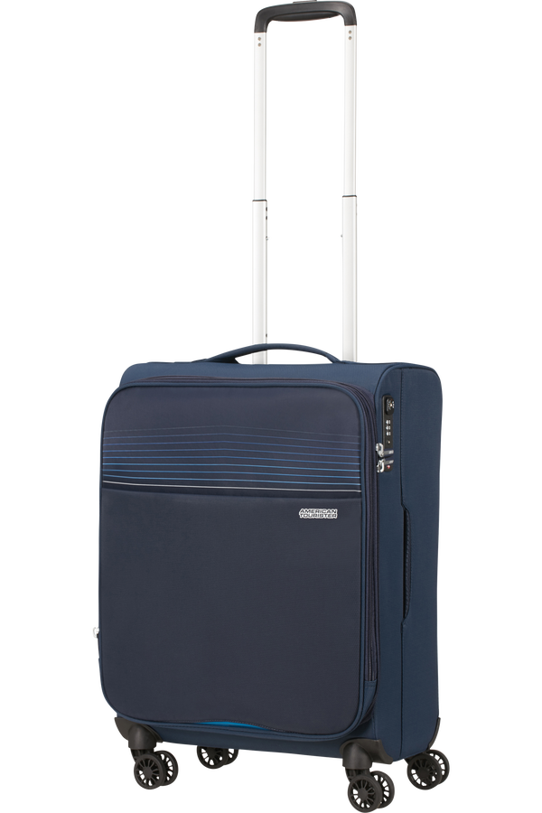 American Tourister Lite Ray Spinner TSA Expandable 55cm  Midnight Navy