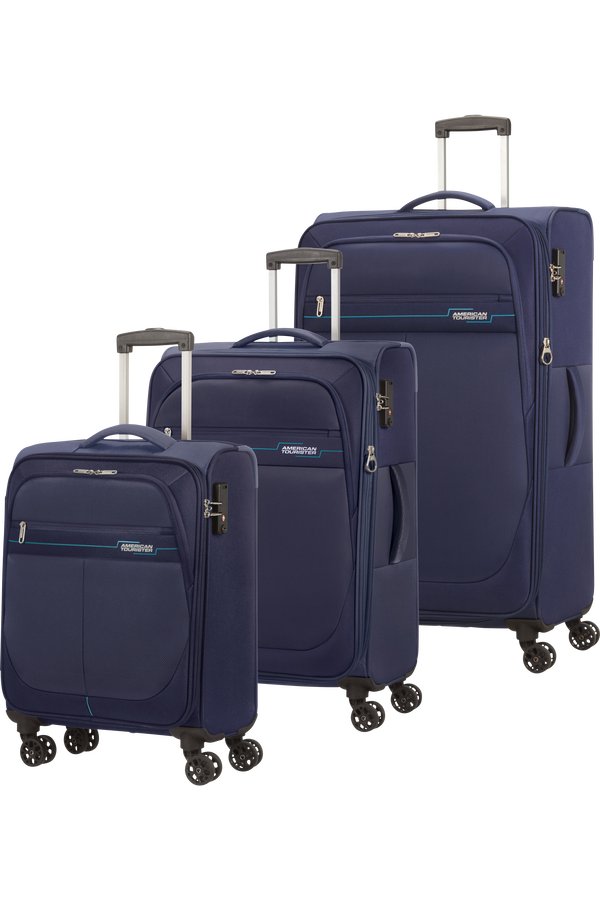 American Tourister Deep Dive 3 PC Set A  Navy/Blue