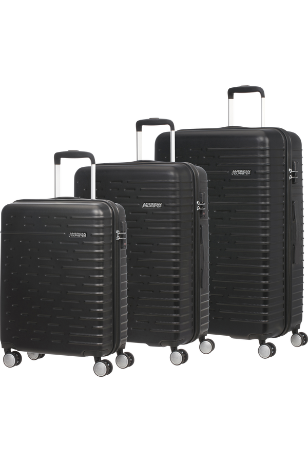 American Tourister Hyperdash 3 PC Set A  Jet Black