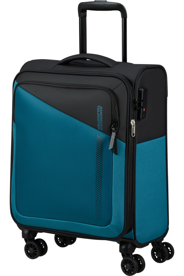 American Tourister Daring Dash Spinner Expandable TSA S  Svart/Bl&aring;