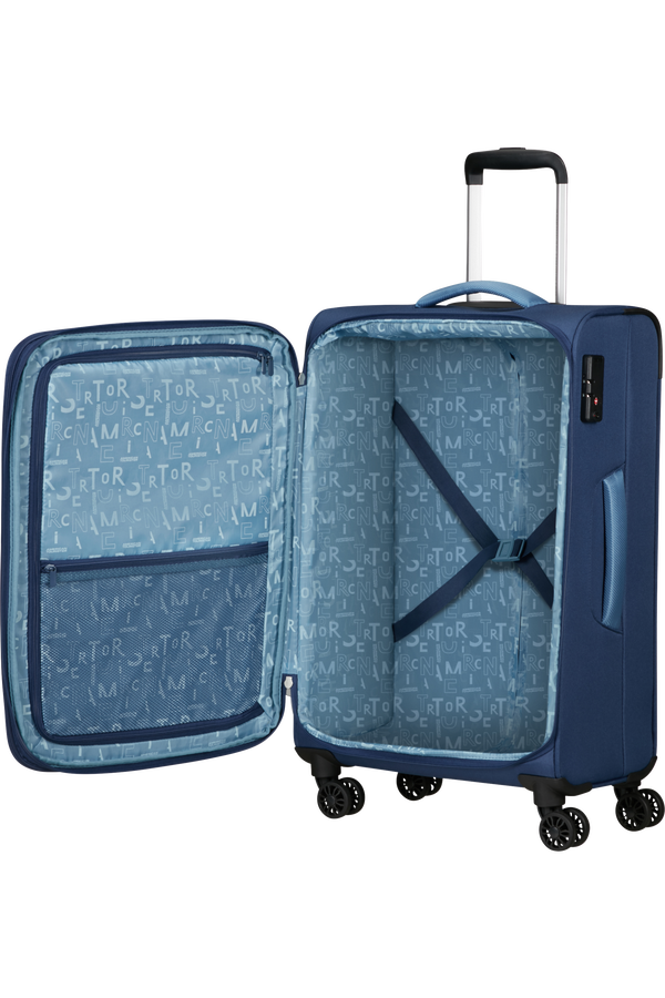 American Tourister Pulsonic Spinner Expandable 68cm  Marineblå