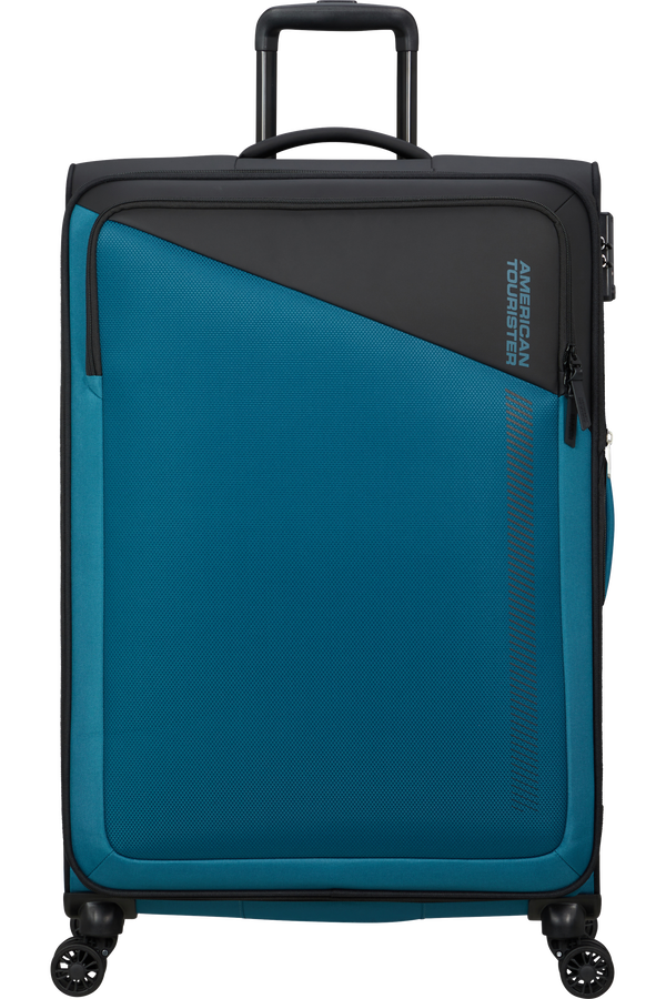 American Tourister Daring Dash Spinner Expandable TSA L  Svart/Bl&aring;