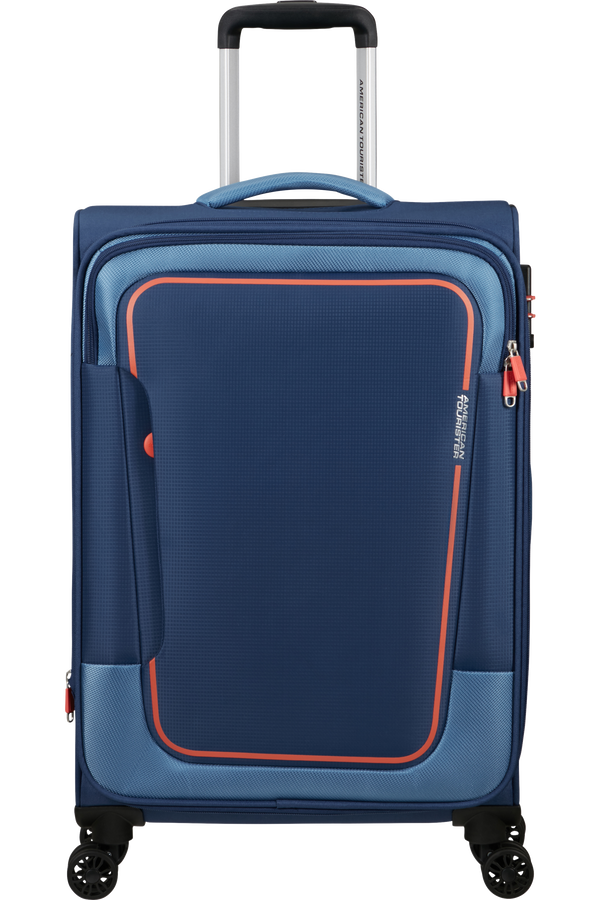 American Tourister Pulsonic Spinner Expandable 68cm  Marineblå