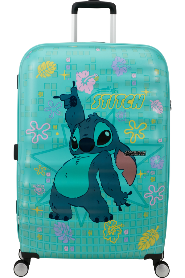 American Tourister Disney Wavebreaker Spinner TSA Disney Fl 77cm Stitch Flower