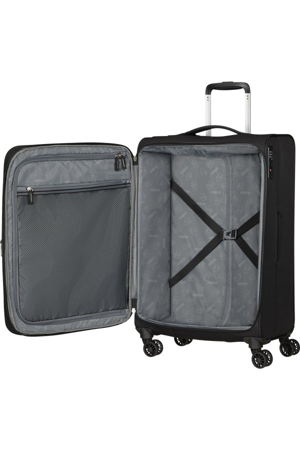 American Tourister Aerospin Spinner Expandable M  Svart