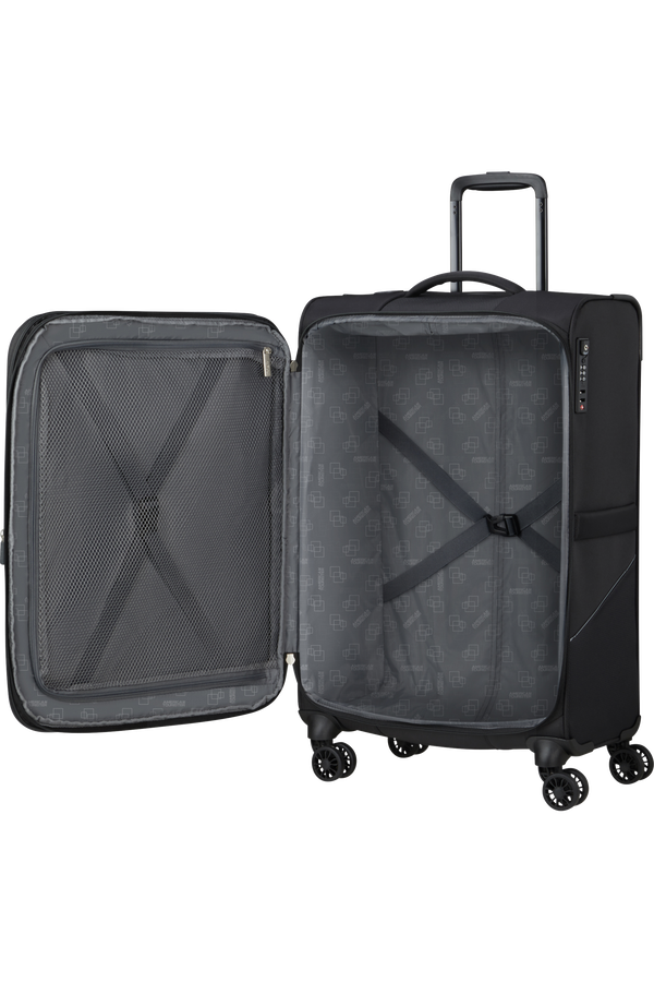 American Tourister SummerRide Spinner M EXP TSA 69cm Svart American Tourister SummerRide Spinner M EXP TSA 69cm Svart