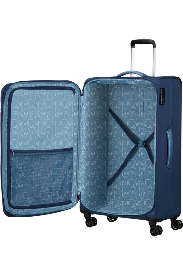 American Tourister Pulsonic Spinner Expandable 81cm  Marineblå